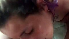 blonde girlfriend goes deep throat on friend 😏