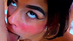 Oh man, these beautiful Latina girls are playing with that guy's cock, giving him deep blowjobs! 😍🍆