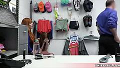 Did you see how the mall cop caught and rough fucked this redhead milf and cute shoplifter teen in ffm threesome?