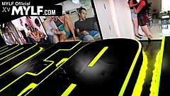 i'm sharing this freeuse mylf with my lucky buddy at a fancy restaurant desk, double fantasy fun