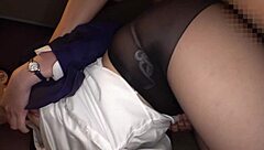 Amateur Pickup in Suit and Black Stockings