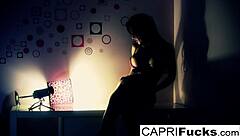 Capri and Dahlia Finger Each Other's Tight Pussies in Lesbian Action