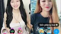 two cute korean girls go live on uplive sharing sexy asian webcam moments in a fun stream