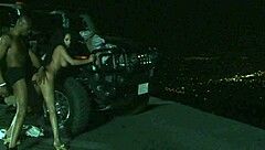 hey, check out this milf getting pounded by a monster cock outdoors under the night sky