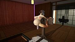 Hey, check out this wild furry cat using dildos for some intense cum inflation action! 🐱🍆💦