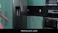 Primalfam - stepmom Mandy Waters caught stepsiblings Athena Heart and Nicky Rebel having sex