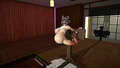 Hey, check out this wild furry cat using dildos for some intense cum inflation action! 🐱🍆💦