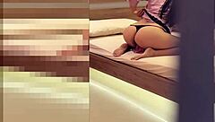 oh wow i caught my curvy stepmom rubbing her tight pussy and shaking that big ass in her room until she hits orgasm