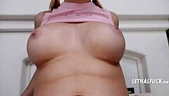 Paisley Porter rides that big cock in close-up cowgirl, her petite scottish teen pussy taking every inch.