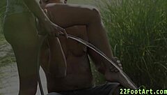 Babe Gets Toes Cumshot After Footjob And Handjob!