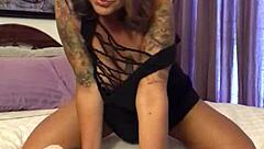 Seducing Viewers With Blonde Milf Using Glass Dildo For Solo Squirting Orgasm