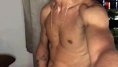 Who knew this naughty boy would jerk off right at the building window for everyone