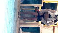 this shemale explores with a pepino in a casual solo session