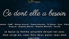 This French couple dives into femdom play with intense humiliation scenes. She takes control, making him submit completely in their European bedroom setup.