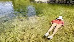 We were just walking outdoors when this amateur Latina couple started flashing and fucking with blowjobs. Suddenly interrupted, but ended with the best cum on her wet ass.