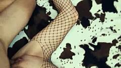 Wife Dives Into Anal Action In Homemade Lingerie And Stockings With Husband. Close-Up Assfucking Heats Up Their Couple Session.