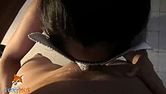 After deep throat blowjob he fucks my ass till creampie leaks out 😈 full vid on premium