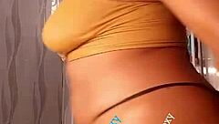 African ebony whore Ruzzyde uses dildo on big ass and boobs in bathroom shower. Pussy gets wet and ready for sexy bathing action.