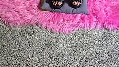 Bts Teaser - Bound And Balancing On Spikey Stilettos With Black Lingerie Teasing!