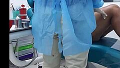 dentist appointment turns wild with curvy colombian nurse riding in miniskirt and pantyhose at the office