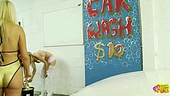 i fingered those hot pussies in the garage instead of washing cars