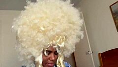 whoa, homemade amateur ebony blonde gets bent over in bedroom!