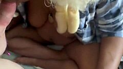 whoa, homemade amateur ebony blonde gets bent over in bedroom!