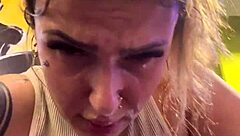 I didn't notice my shirt became see-through from sweat at the gym, what a delicious surprise