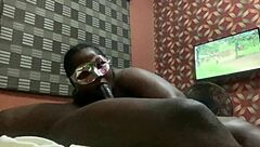 Girlfriend Gives Blowjob Before Riding Tanned Boyfriend's Cock With Her Big Ass