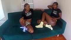 sexy ebony college girls dive into a hot lesbian hookup, fingering and licking wet black pussies until orgasm in this rough homemade reality scene.