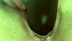 katie bugg rips her clothes to fuck herself hard with a black dick in wet pussy solo