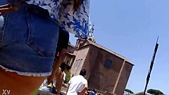 Voyeur Captures Intense Ass Delight in Rome!