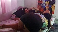 Oh man, can you believe this sexy bbw roommate with pierced nipples flashes her big ass and gets fucked hard in the dorm?!