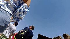 Voyeur Captures Intense Ass Delight in Rome!