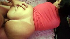 Oh man, can you believe this sexy bbw roommate with pierced nipples flashes her big ass and gets fucked hard in the dorm?!