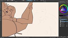 Ebony big titties speed paint - watch those oiled curves shine!