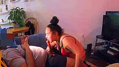 Hey, can Candy blow that BBC in the hood without using hands?