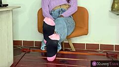 Dirty Shoes Lead to Naughty Foot Massage from Amateur Latina Girlfriend Naomytatss