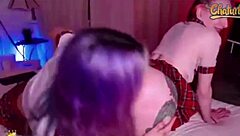 subtle hints of wild lesbian 69 with dildo action and deep anal play