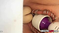 I get so turned on toying my pierced pussy with that big dildo until I cum hard