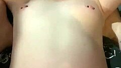 homemade amateur sextape with redhead girlfriend showing pierced nipples and tattoo