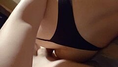 Ukrainian amateur brunette with tattoos handles big cock in homemade session