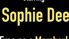 Brunette Sophie Dee Squirts Intensely After Solo Dildo Fucking Session with Big Ass, Big Clit, Big Pussy Lips, and Big Natural Tits in Lingerie Masturbation.