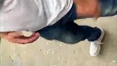 Whoa, check out these young brazilian girls on leashes in interracial domination street walk 😈