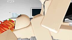 Cute Roblox girl gets her pussy destroyed in condo with big tits cumshot action.