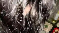 hey, she's giving some good sloppy head to that big black monster cock with deep sucking