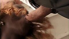 Ebony whore takes double penetration from two big cocks in hardcore threesome