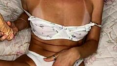 Watch This Blue-Eyed Blonde Brazilian Cutie Suck And Pound Her Wet Pussy Until She Cums!