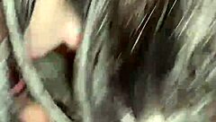 hey, she's giving some good sloppy head to that big black monster cock with deep sucking