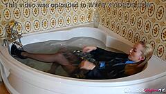 Hey, check out horny Sophia Smith in her college uniform showing off those wet panties.